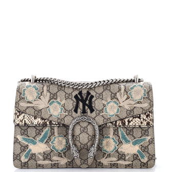 Gucci MLB Dionysus Bag Embroidered GG Coated Canvas with Python Small
