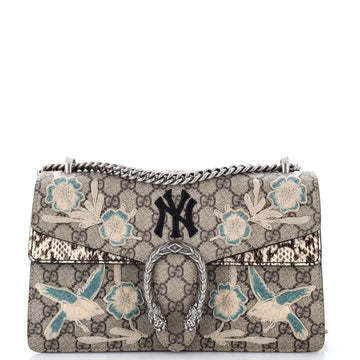 Gucci MLB Dionysus Bag Embroidered GG Coated Canvas with Python Small