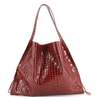 Christian Louboutin Le 54 Tote Embossed Leather Large