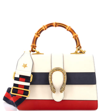 Gucci Dionysus Bamboo Top Handle Bag Colorblock Leather Medium