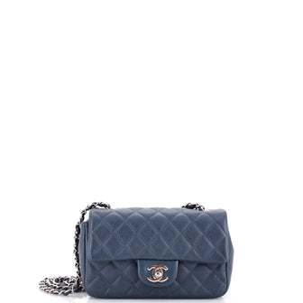 Chanel Classic Single Flap Bag Quilted Caviar Mini