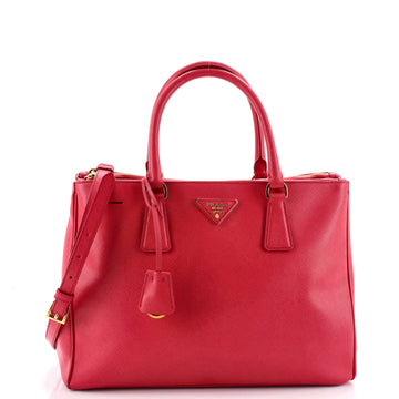 Prada Double Zip Lux Tote Saffiano Leather Medium