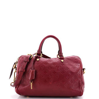 Louis Vuitton Speedy Bandouliere Bag Monogram Empreinte Leather 30