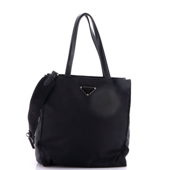 Prada Padded Convertible Shopping Tote Re-Nylon with Leather Medium