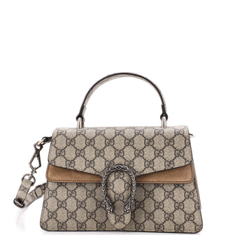 Gucci Dionysus Convertible Top Handle Bag GG Coated Canvas Small