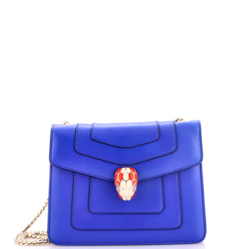 Bvlgari Serpenti Forever Square Shoulder Bag Leather Small