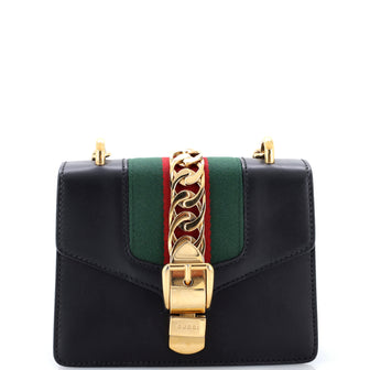 Gucci Sylvie Chain Shoulder Bag Leather Mini