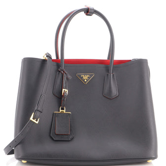 Prada Cuir Double Tote Saffiano Leather Large