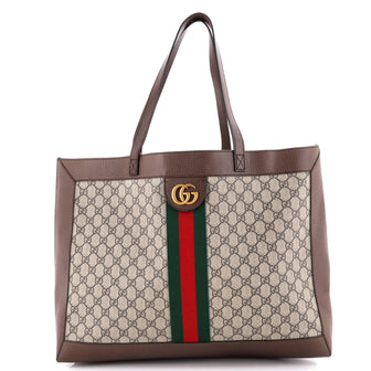 Gucci Ophidia Soft Open Tote GG Coated Canvas East West