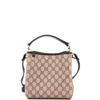 Gucci GG Emblem Bucket Bag GG Coated Canvas Small