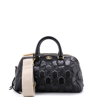 Gucci Ophidia Convertible Boston Top Handle Bag GG Matelasse Leather Medium