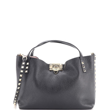 Valentino Garavani Rockstud Convertible Flip Lock Tote Leather Medium