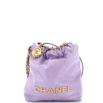 Chanel 22 Chain Hobo Quilted Calfskin Mini