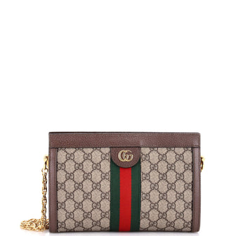 Gucci Ophidia Chain Shoulder Bag GG Coated Canvas Small