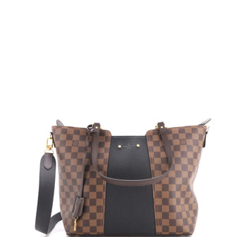 Louis Vuitton Jersey Handbag Damier with Leather