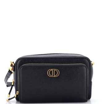 Christian Dior Caro Double Pouch Crossbody Bag Leather