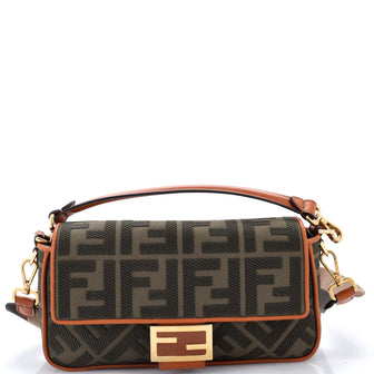 Fendi Baguette NM Bag Zucca Embroidered Canvas Medium