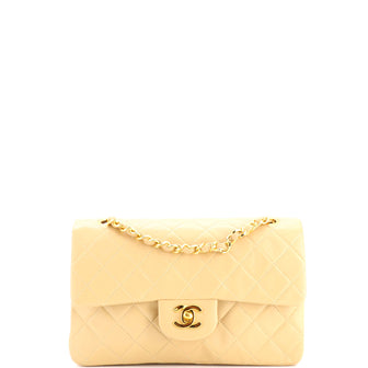 Chanel Vintage Classic Double Flap Bag Quilted Lambskin Small