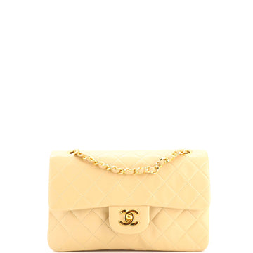 Chanel Vintage Classic Double Flap Bag Quilted Lambskin Small