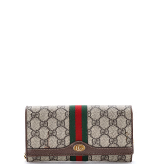 Gucci Ophidia Chain Wallet GG Coated Canvas