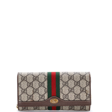 Gucci Ophidia Chain Wallet GG Coated Canvas