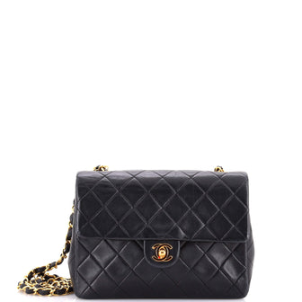 Chanel Vintage Square Classic Flap Bag Quilted Lambskin Small