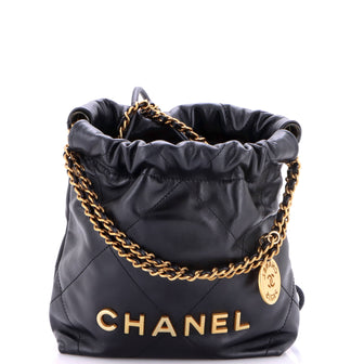 Chanel 22 Chain Hobo Quilted Calfskin Mini