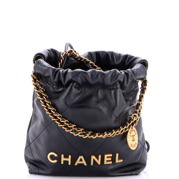 Chanel 22 Chain Hobo Quilted Calfskin Mini