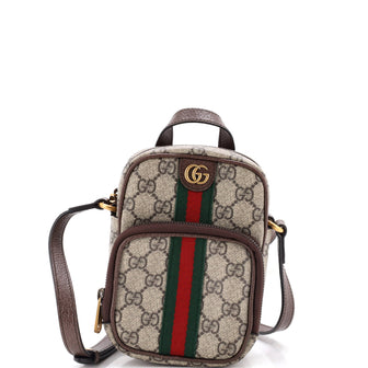 Gucci Ophidia Top Handle Crossbody Bag GG Coated Canvas Mini
