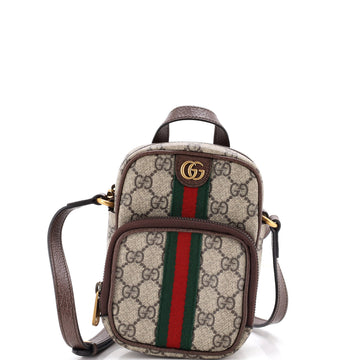 Gucci Ophidia Top Handle Crossbody Bag GG Coated Canvas Mini