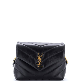 Saint Laurent Loulou Shoulder Bag Matelasse Chevron Leather Toy
