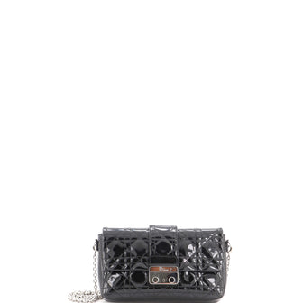 Christian Dior New Lock Pouch Cannage Quilt Patent Mini