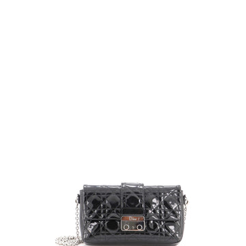 Christian Dior New Lock Pouch Cannage Quilt Patent Mini