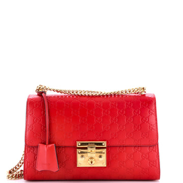 Gucci Padlock Shoulder Bag Guccissima Leather Medium