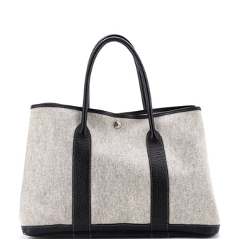 Hermes Garden Party Tote Toile and Leather 36