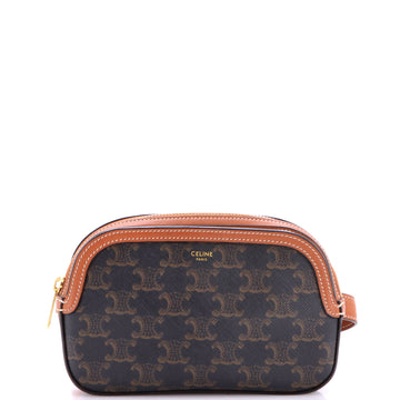 Celine Camera Bag Triomphe Coated Canvas Small
