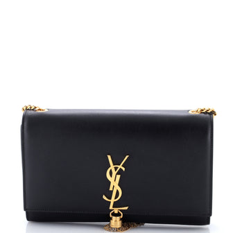 Saint Laurent Classic Monogram Tassel Crossbody Bag Leather Medium
