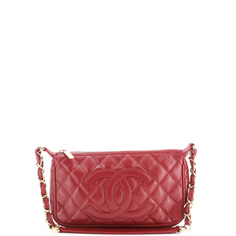 Chanel Timeless CC Chain Shoulder Bag Quilted Caviar Small