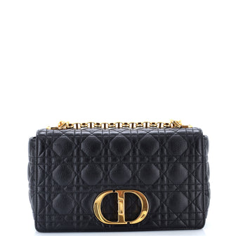 Christian Dior Caro Bag Cannage Quilt Calfskin New Medium