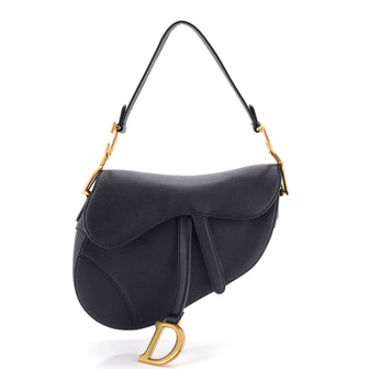 Christian Dior Saddle Handbag Leather Medium
