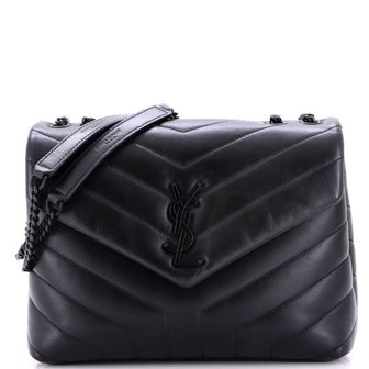 Saint Laurent Loulou Shoulder Bag Matelasse Chevron Leather Small