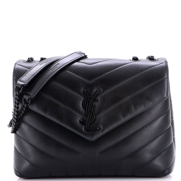 Saint Laurent Loulou Shoulder Bag Matelasse Chevron Leather Small