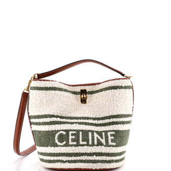 Celine Plein Soleil Bucket 16 Bag Canvas with Leather