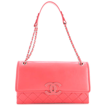 Chanel Covered CC Chain Flap Bag Quilted Lambskin Medium