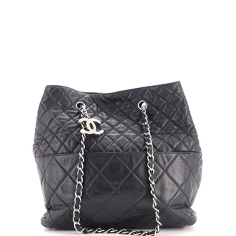 Chanel In The Business Tote Quilted Lambskin North South