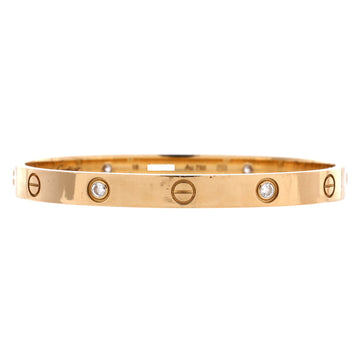 Cartier Love 4 Diamond Bracelet 18K Yellow Gold with Diamonds