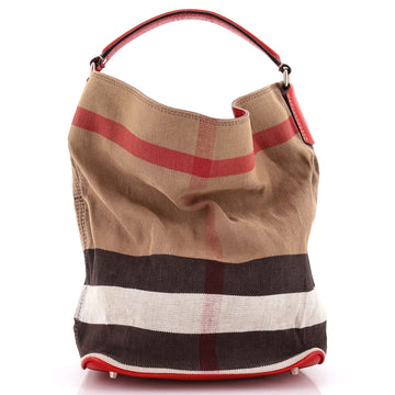 Burberry Ashby Bag House Check Canvas Medium