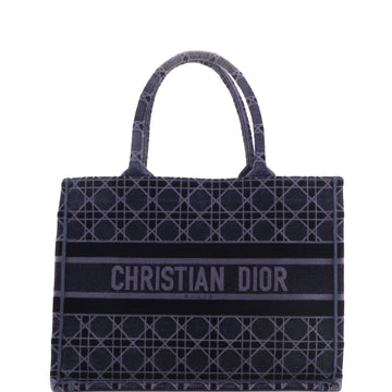 Christian Dior Book Tote Cannage Embroidered Velvet Medium
