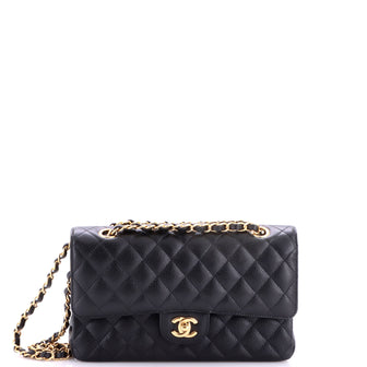 Chanel Classic Double Flap Bag Quilted Caviar Medium