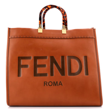 Fendi Sunshine Shopper Tote Leather Large
